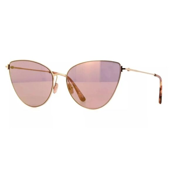 NEW TOM FORD SUNGLASSES GOLD/PINK WOMEN CAT EYE EYEWEAR - Picture 1 of 3